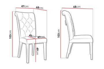 Garvin Matstol - Grå/Vit - Products - Möbler - Fåtölj & stolar - Matstol & köksstol