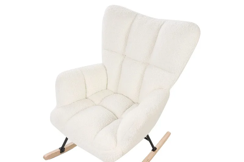 Gungstol Oulu - Vitt, svart, ljust trä - Products - Möbler - Fåtölj & stolar - Fåtölj