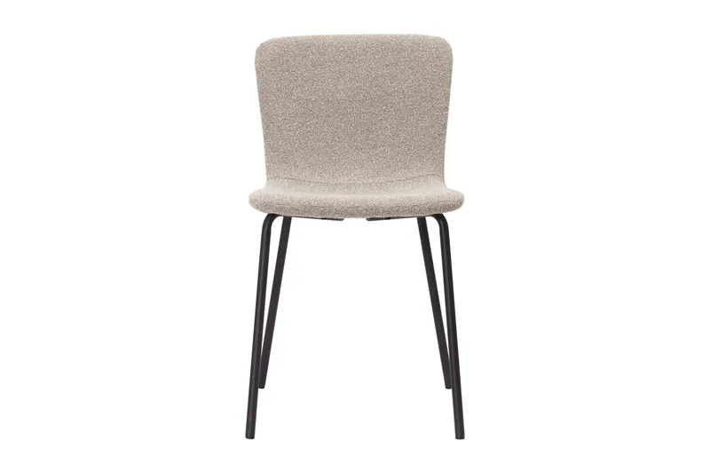 Katy Matstol - Greige Bouclé / Metallben Svart - Products - Möbler - Fåtölj & stolar - Matstol & köksstol