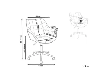 Kontorsstol Labelle Rosa - Rosa - Products - Möbler - Fåtölj & stolar - Kontorsstol & skrivbordsstol