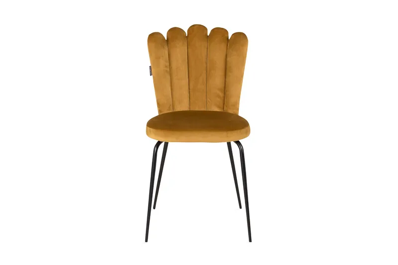 Limhamn Stol Sammet - Gul - Products - Möbler - Fåtölj & stolar - Matstol & köksstol