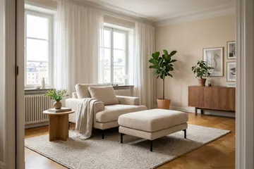 Menard Premium Fåtölj i Chenille - Beige - Products - Möbler - Fåtölj & stolar - Fåtölj