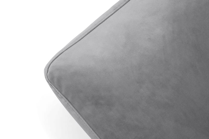 Andrew Fotpall Sammet - Silvergrå/Krom - Products - Möbler - Fåtölj & stolar - Pall & puff - Fotpallar