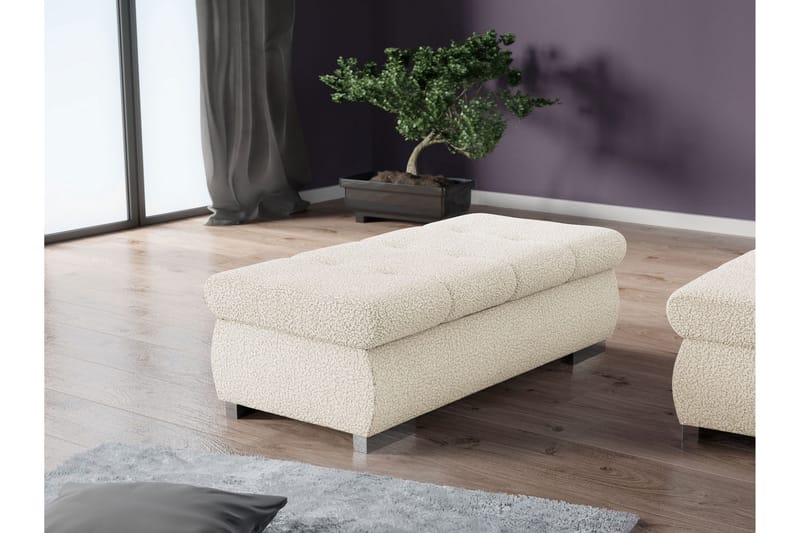 Cerys Fotpall 60 cm - Beige - Products - Möbler - Fåtölj & stolar - Pall & puff - Fotpallar