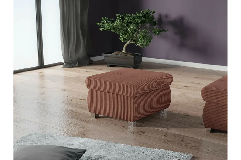 Cerys Fotpall 60 cm - Rosa - Products - Möbler - Fåtölj & stolar - Pall & puff - Fotpallar