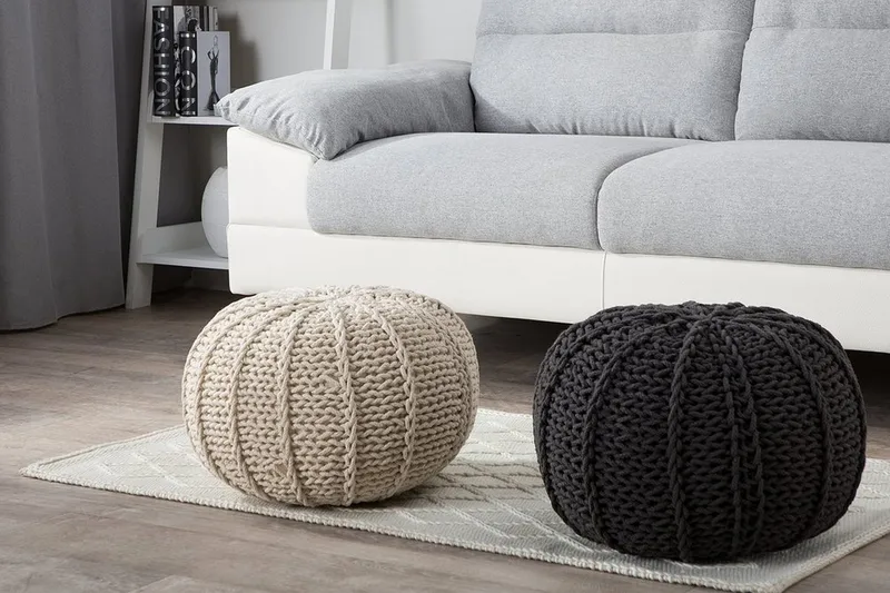 Conrad Ii Sittpuff 50 cm - Grå - Products - Möbler - Fåtölj & stolar - Pall & puff - Sittpuff