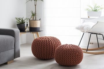 Conrad Sittpuff 50 cm - Brun - Products - Möbler - Fåtölj & stolar - Pall & puff - Sittpuff