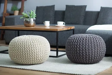 Conrad Sittpuff 50 cm - Grå - Products - Möbler - Fåtölj & stolar - Pall & puff - Sittpuff