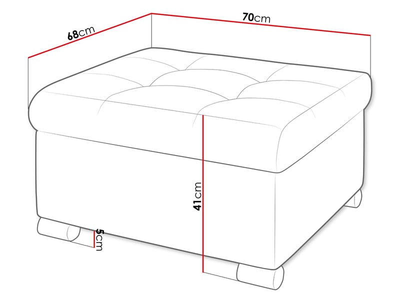 Dynir Fotpall 96 cm - Blå - Products - Möbler - Fåtölj & stolar - Pall & puff - Fotpallar