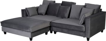 Fotpall Brandy 122x86 cm i Sammet - Mörkgrå - Products - Möbler - Fåtölj & stolar - Pall & puff - Fotpallar