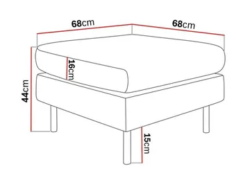 Menard Compact Fotpall 68 cm - Ljusgrå - Products - Möbler - Fåtölj & stolar - Pall & puff - Fotpallar