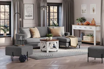 Menard Compact Sittpuff 60 cm Kvadratisk - Mörkgrå - Products - Möbler - Fåtölj & stolar - Pall & puff - Sittpuff