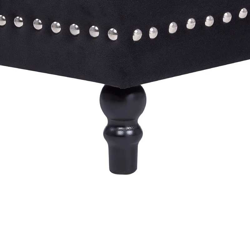 Puff Loretto - Svart - Products - Möbler - Fåtölj & stolar - Pall & puff - Sittpuff