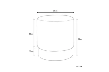 Sophia Sittpuff 39 cm - Rosa - Products - Möbler - Fåtölj & stolar - Pall & puff - Sittpuff