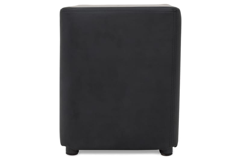 Square Pall Läder - Svart - Products - Möbler - Fåtölj & stolar - Pall & puff - Sittpuff