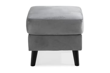 Trend Fotpall - Ljusgrå Sammet - Products - Möbler - Fåtölj & stolar - Pall & puff - Fotpallar