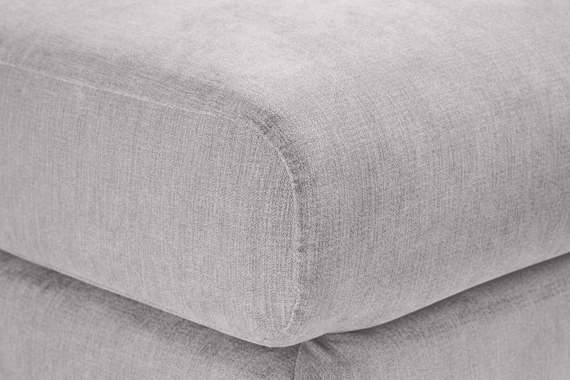 Trend Lyx Fotpall - Ljusgrå/Svart - Products - Möbler - Fåtölj & stolar - Pall & puff - Fotpallar
