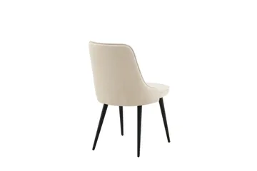 Velvet Deluxe Lyx Sammetstol - Svart/Beige - Products - Möbler - Fåtölj & stolar - Matstol & köksstol