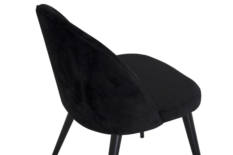 Velvet Köksstol Sammet - Svart - Products - Möbler - Fåtölj & stolar - Matstol & köksstol