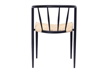 Winston Matstol - Beige / Metallben Svart - Products - Möbler - Fåtölj & stolar - Matstol & köksstol