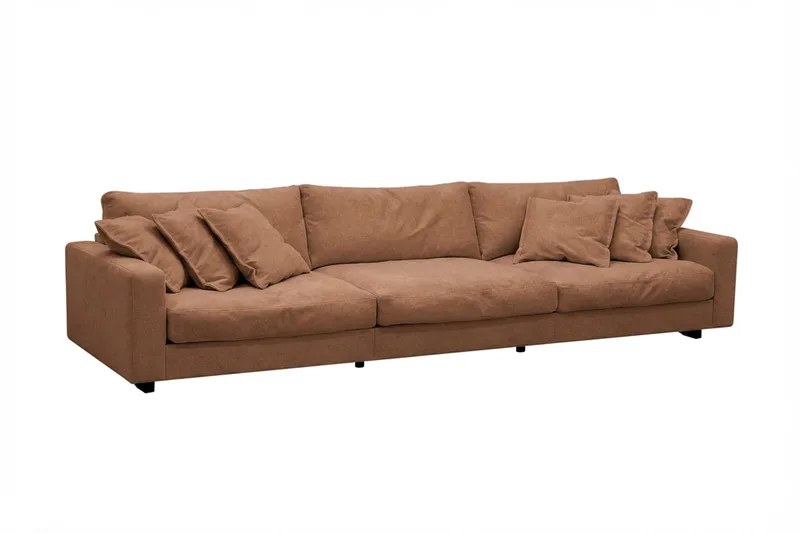 Valencia Extra Djup 5-sits Soffa i Chenille - Rostbrun - Products - Möbler - Soffa
