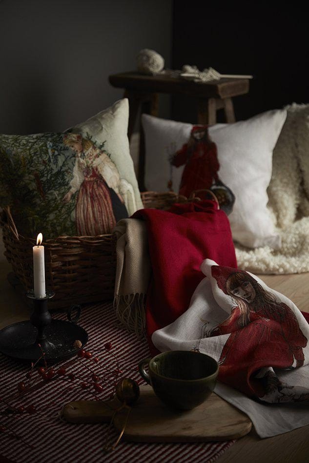 Kökshandduk Idun 50 x 70 cm - Röd - Products - Textil & mattor - Kökstextil - Kökshandduk