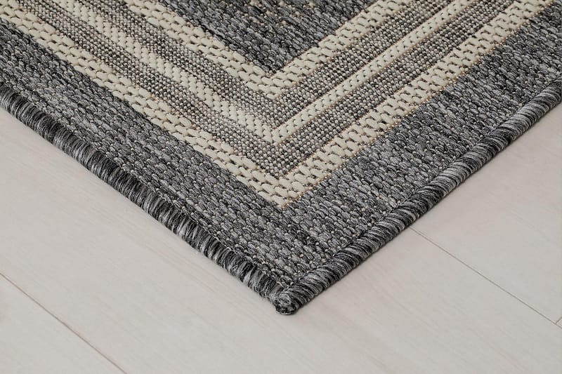 Madrid Frame Matta 80x240 cm Flatvävd - Grå - Products - Textil & mattor - Matta - Flatvävd matta