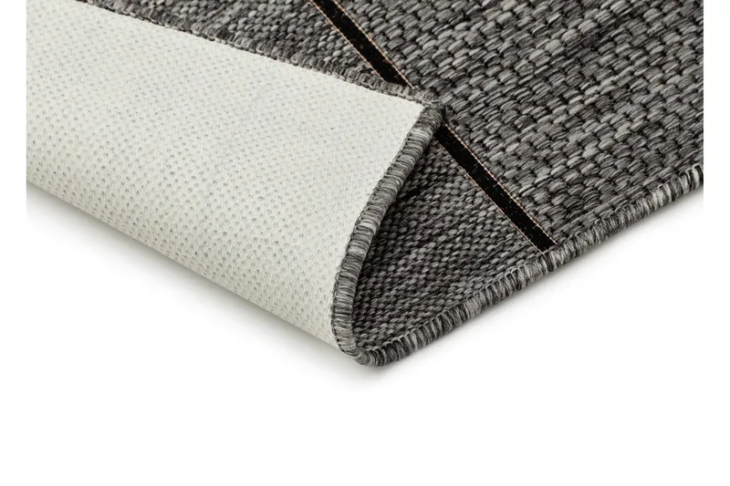 Madrid Square Flatvävd Matta 80x240 - Grå/Svart - Products - Textil & mattor - Matta - Flatvävd matta