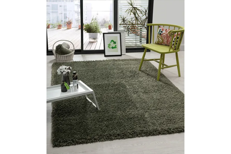 Floki Ryamatta 160x230 cm Rektangulär - Smaragdgrön - Products - Textil & mattor - Matta - Modern matta - Ryamatta