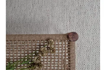 Gåsöga Ullmatta 200x300 cm Rektangulär - Beige - Products - Textil & mattor - Matta - Modern matta - Ullmatta