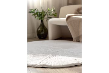 Heaven Ryamatta 200 cm Rund Vit - Vit - Products - Textil & mattor - Matta - Modern matta - Ryamatta