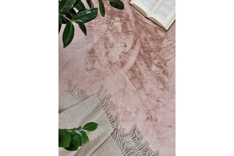 Heaven Ryamatta 80 cm Rund - Rosa - Products - Textil & mattor - Matta - Modern matta - Ryamatta