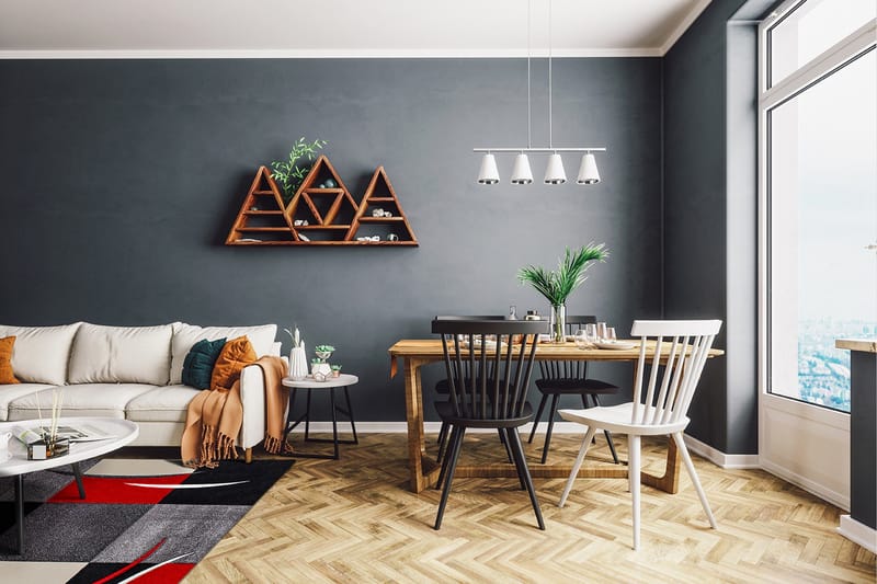 London Patch Friezematta 200x290 - Röd - Products - Textil & mattor - Matta - Modern matta - Wiltonmatta