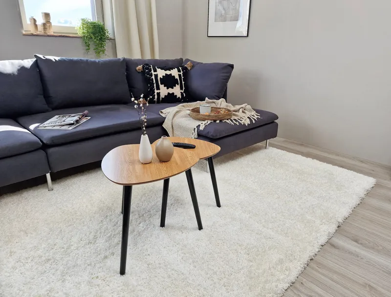 Lounge Ryamatta 160x230 cm Rektangulär - Vit - Products - Textil & mattor - Matta - Modern matta - Ryamatta