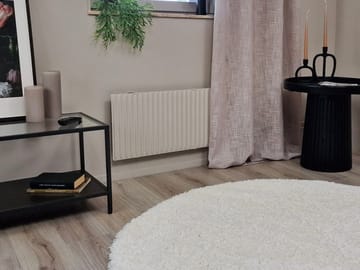 Lounge Ryamatta 200 cm Rund - Vit - Products - Textil & mattor - Matta - Modern matta - Ryamatta