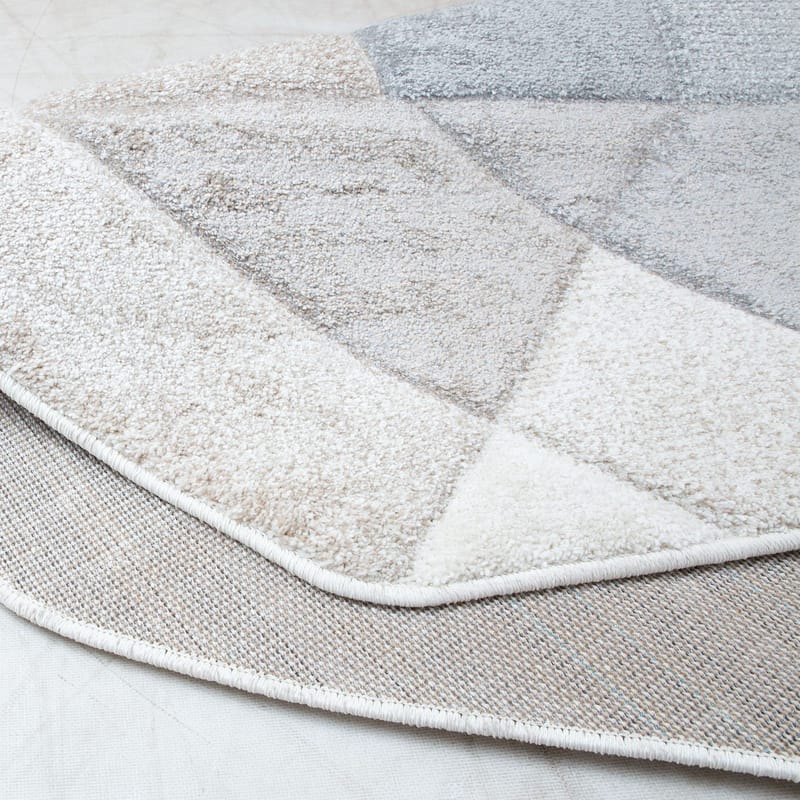 Matta Navon Carved 200x200 cm - Grå/Beige - Products - Textil & mattor - Matta - Modern matta - Wiltonmatta