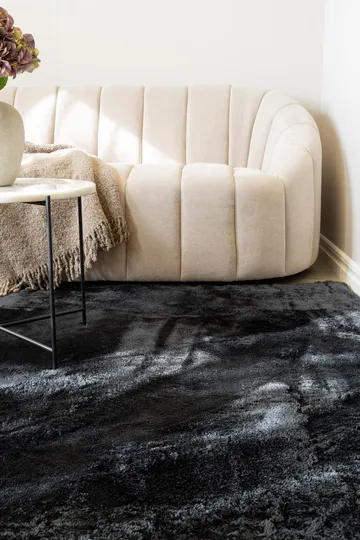 Cozy Ryamatta 110x160 cm Rektangulär - Svart - Products - Textil & mattor - Matta - Modern matta - Ryamatta