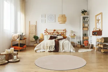 Sheraton Ryamatta Rund 120 cm - Creme - Products - Textil & mattor - Matta - Modern matta - Ryamatta