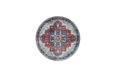 Tarfaya Friezematta Rund 200 cm - Röd - Products - Textil & mattor - Matta - Modern matta - Wiltonmatta