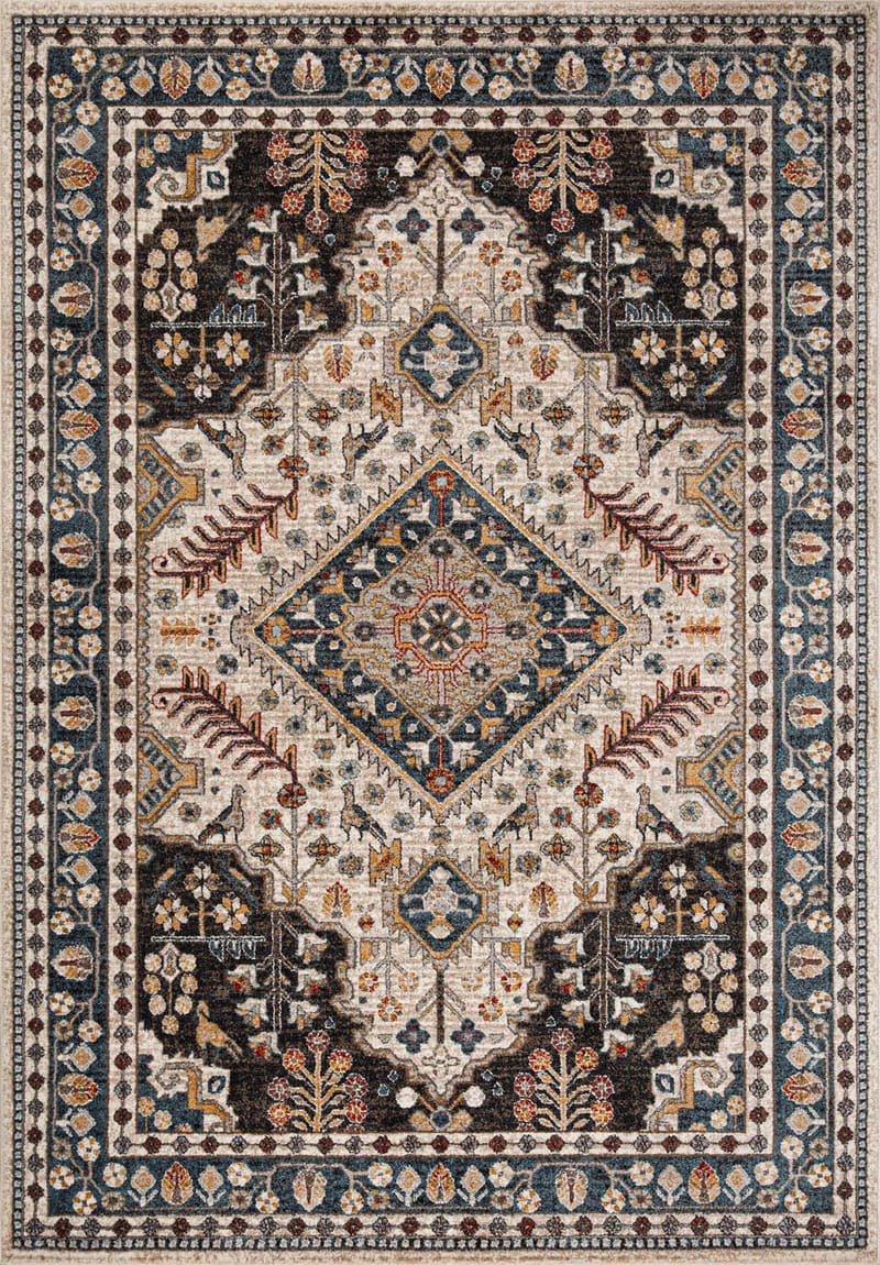 Matta Yelvi 100x150 cm - blå/beige - Products - Textil & mattor - Matta - Orientalisk matta - Persisk matta