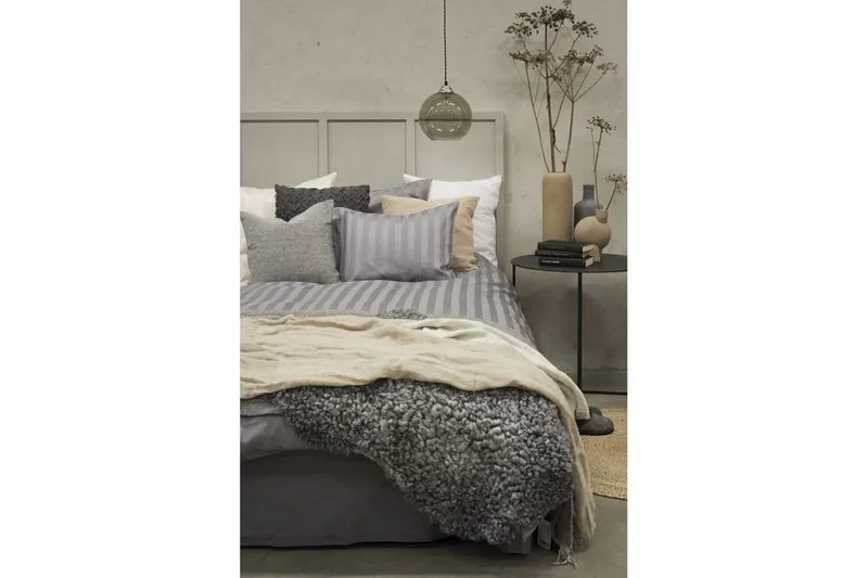 Påslakanset Enkelsäng 2-Dels Satin - Ljusgrå - Products - Textil & mattor - Sängkläder - Bäddset & påslakanset - Påslakanset dubbelsäng