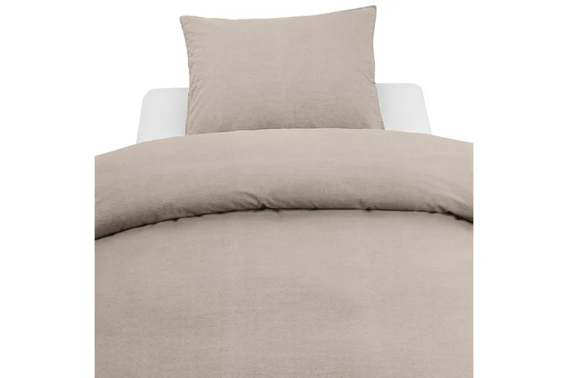 Påslakanset Enkelsäng 2-Dels Washed, Brun