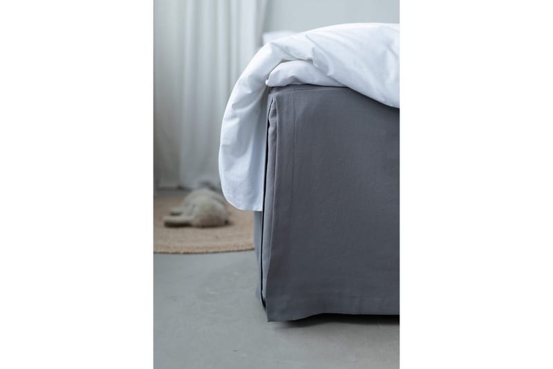 Sängkappa Borganäs of Sweden - 180 x 200 + 58 cm, Mörkgrå - Products - Textil & mattor - Sängkläder - Sängkappa & kantklädsel - Sängkappa enkelsäng