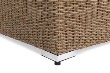 Marcus Hörnmodul utomhus med Dyna i konstrotting - Natur Beige / Vita dynor - Products - Utemöbler & utemiljö - Övrigt utemöbler - Moduler utesoffa - Hörnmodul utesoffa