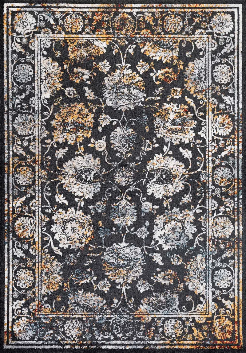Matta Yelvi 120x180 cm, Svart/Beige