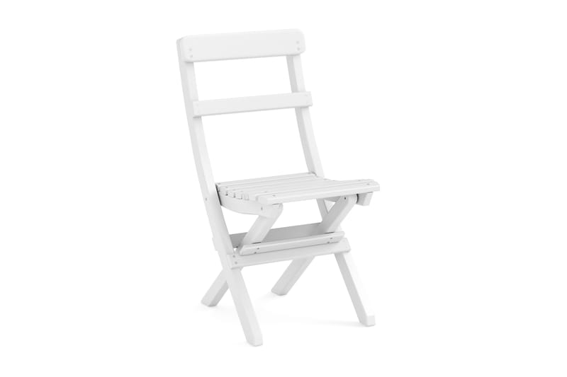 Landet Klappstol - Hopfällbar stol utomhus i akacia trä, Vit