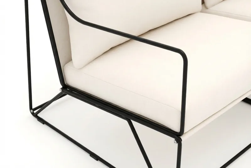 Usteryd 2 sits Loungesoffa - Svart/Beige - Products - Utemöbler & utemiljö - Balkong & altan - Balkongmöbler - Balkongsoffa