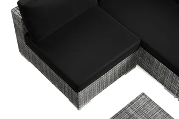 Bahamas U-formad utomhus loungegrupp med öppet avslut, 7-sits med bord - Grå - Products - Utemöbler & utemiljö - Loungemöbler - Loungeset & loungegrupp