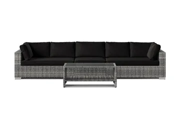 Bahamas utesoffa 5-sits med bord och hylla - Grå - Products - Utemöbler & utemiljö - Loungemöbler - Loungeset & loungegrupp