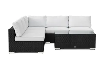 Bahamas utomhus hörnsoffa 5-sits vändbar med öppet avslut och bord - Svart - Products - Utemöbler & utemiljö - Loungemöbler - Loungeset & loungegrupp